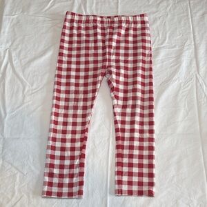First Impressions Red & White Gingham Kids Leggings